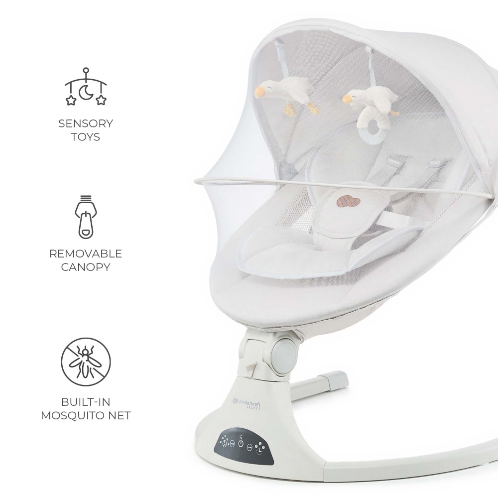 Ηλεκτρική Κούνια Ρηλάξ Kinderkraft Tulsy Beige