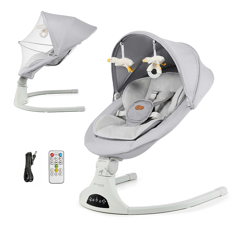 Ηλεκτρική Κούνια Ρηλάξ Kinderkraft Tulsy Grey