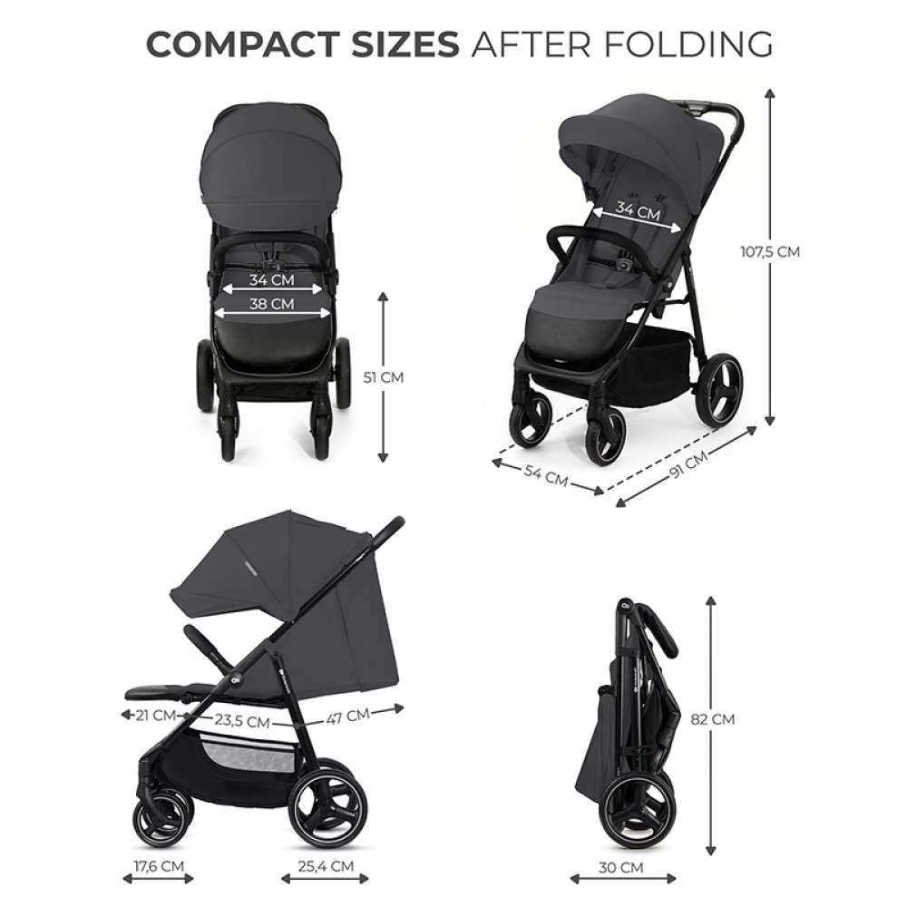 Καρότσι Kinderkraft Trig 3 Grey