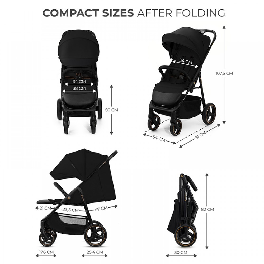 Καρότσι Kinderkraft Trig 3 Black
