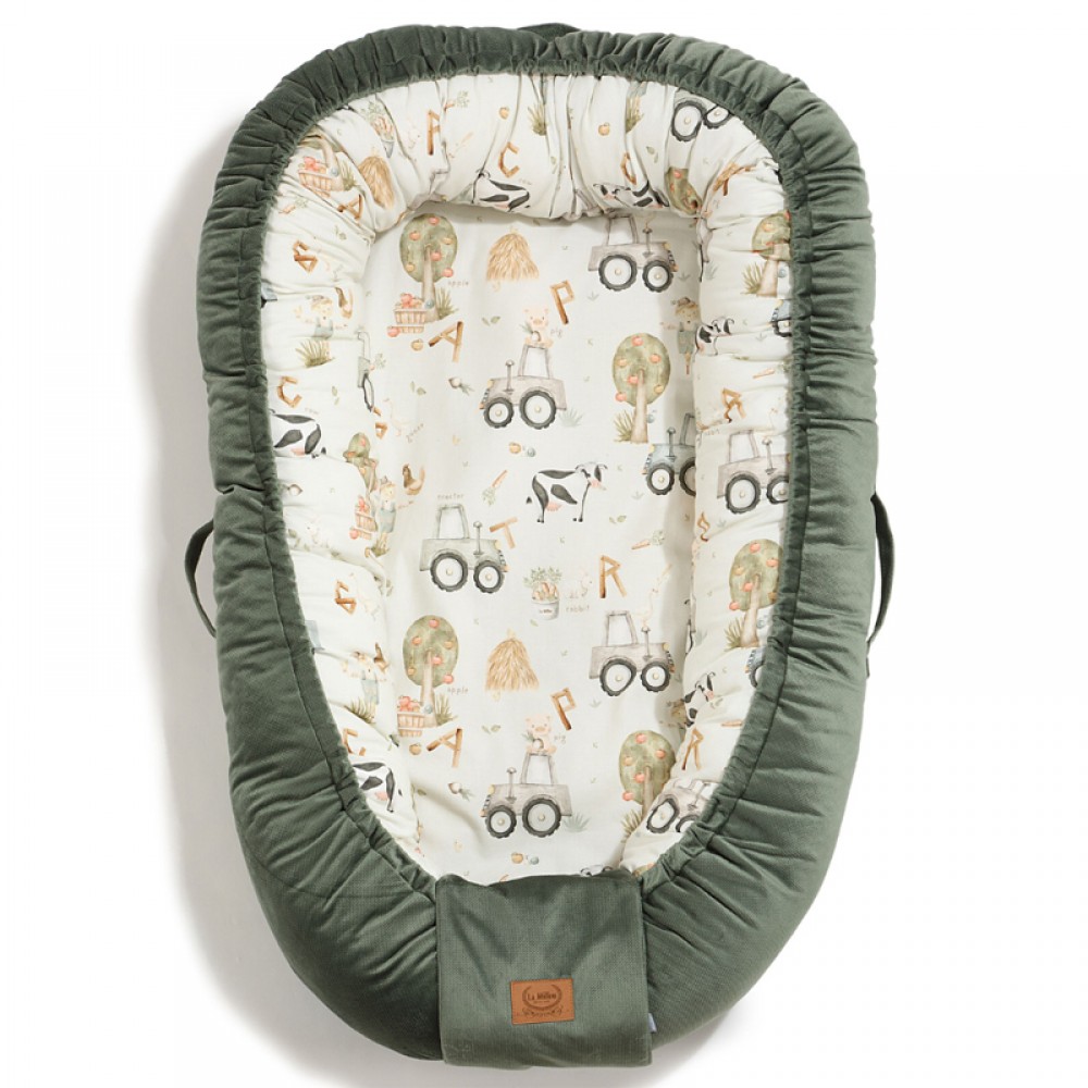 Βρεφική Φωλιά Baby Nest La Millou ABC Farm Khaki Βρεφική Φωλιά Baby Nest La Millou ABC Farm Khaki