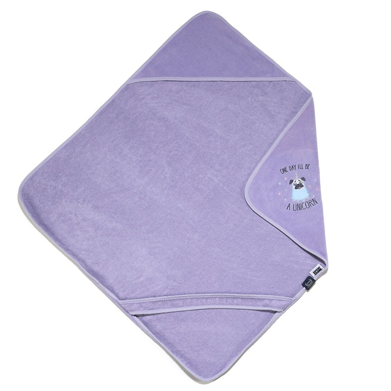 Βρεφική Πετσέτα Μπάνιου με κουκούλα La Millou Purple Doggy Unicorn