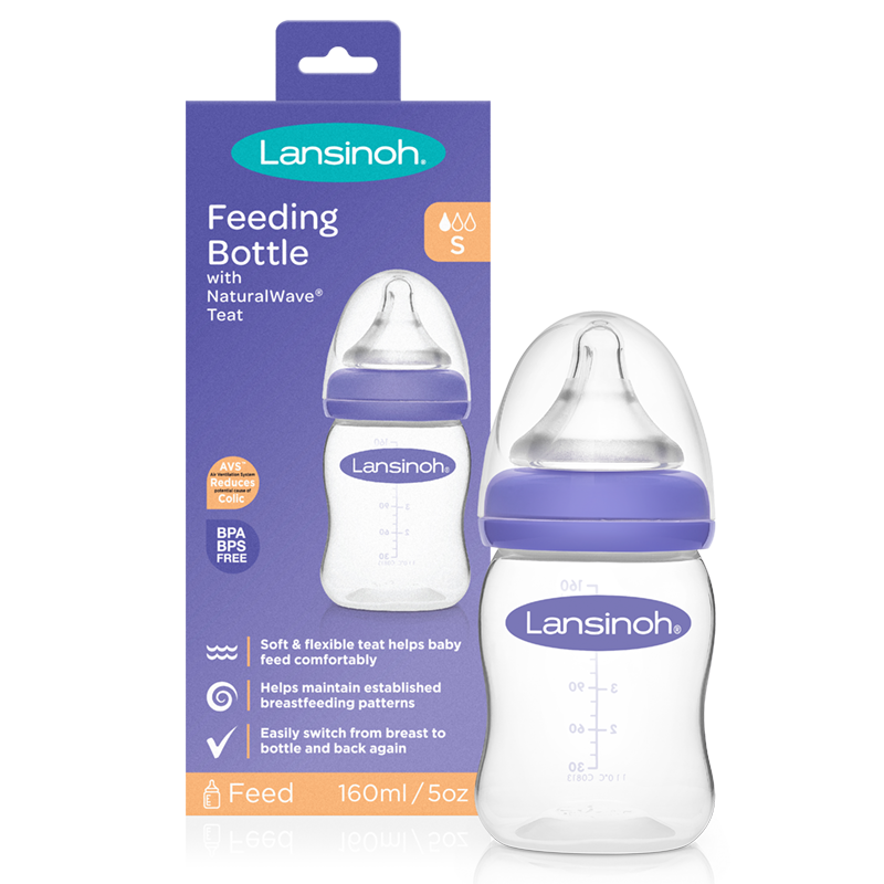 Πλαστικό Μπιμπερό Lansinoh NaturalWave Αργής Ροής 160ml