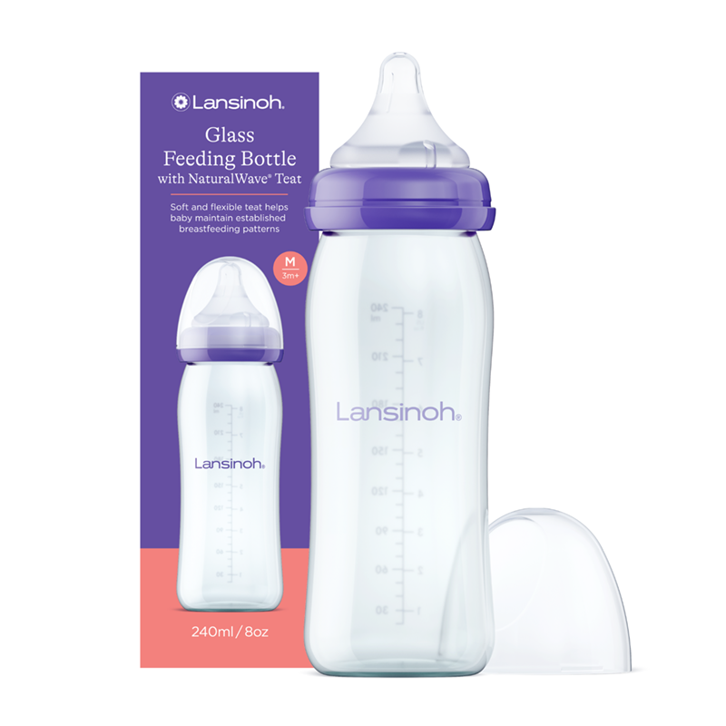Γυάλινο Μπιμπερό NaturalWave Μεσαίας Ροής 240ml