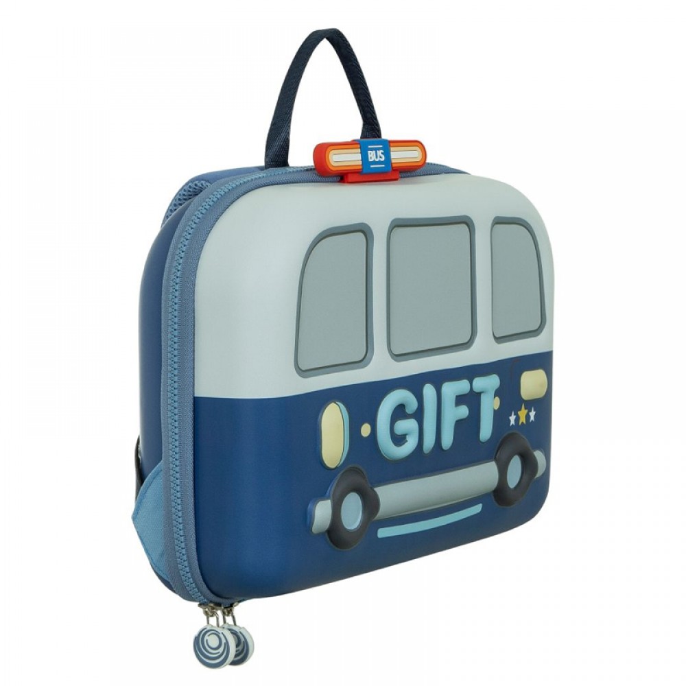 Σακίδιο Πλάτης Little Hugs School Bus Eva Blue