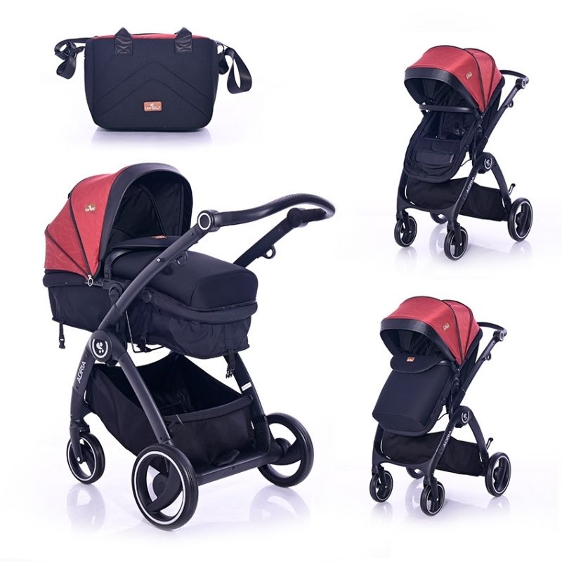 Πολυκαρότσι Lorelli Adria 2 in 1 Black Red