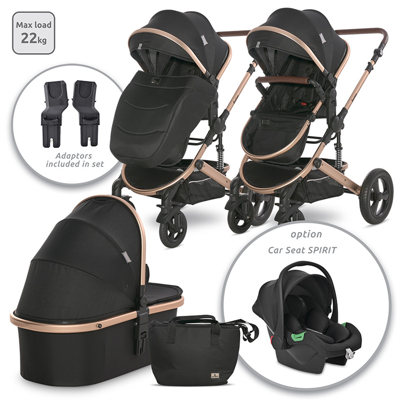 Πολυκαρότσι Lorelli Boston 3in1 Black 
