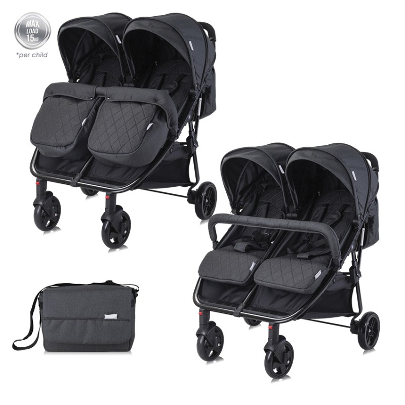 Καρότσι Διδύμων Lorelli Duo Black