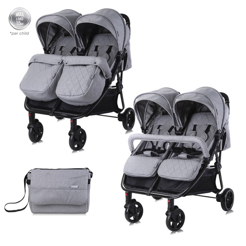 Καρότσι Διδύμων Lorelli Duo Cool Grey