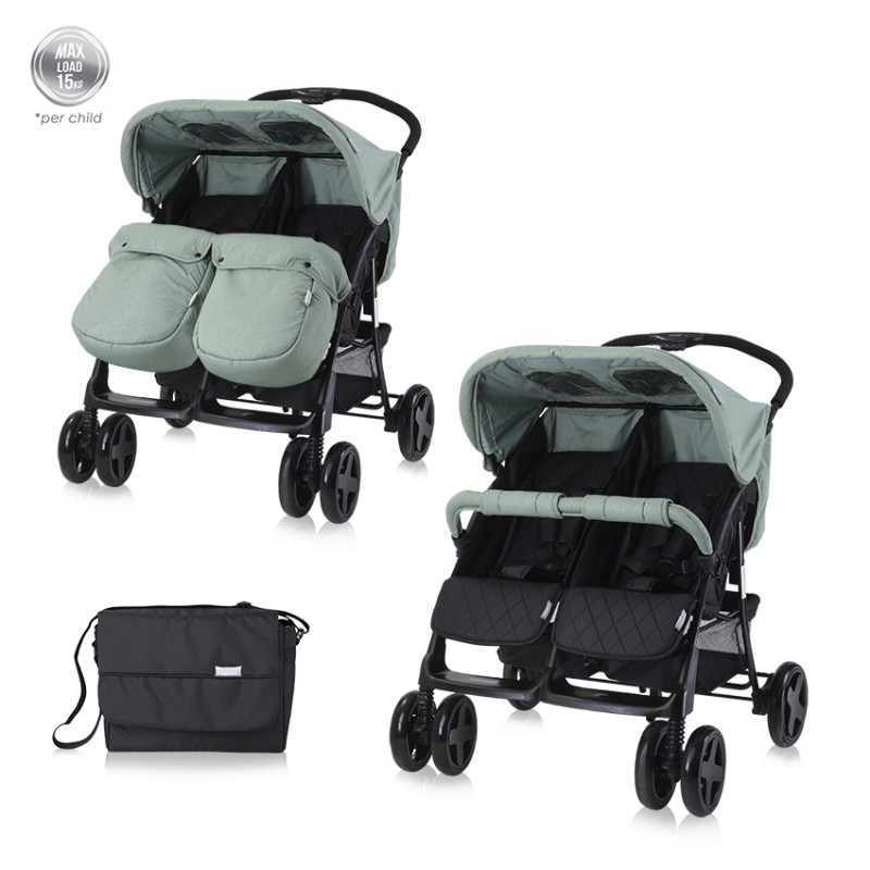 Καρότσι Διδύμων Lorelli Twin Green Bay