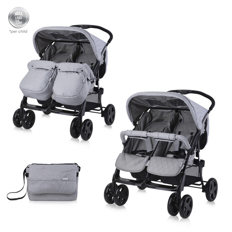 Καρότσι Διδύμων Lorelli Twin Cool Grey