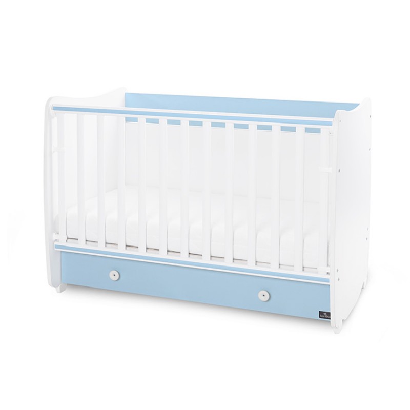 Βρεφικό κρεβάτι Lorelli Dream 60x120 μετατρεπόμενο White / Baby Blue