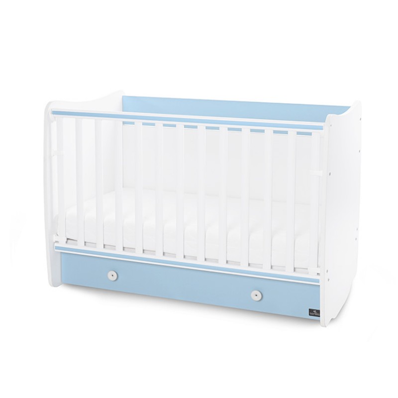 Βρεφικό κρεβάτι Lorelli Dream 60x120 μετατρεπόμενο White / Baby Blue