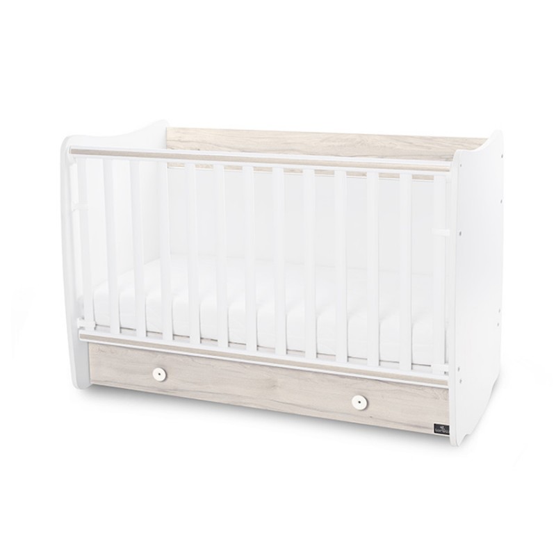 Βρεφικό κρεβάτι Lorelli Dream 60x120 μετατρεπόμενο White / Light Oak