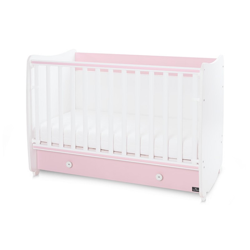 Βρεφικό κρεβάτι Lorelli Dream 60x120 μετατρεπόμενο White / Orchid Pink