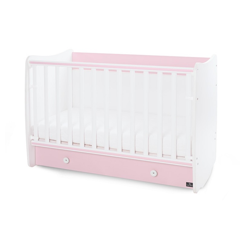 Βρεφικό κρεβάτι Lorelli Dream 60x120 μετατρεπόμενο White / Orchid Pink