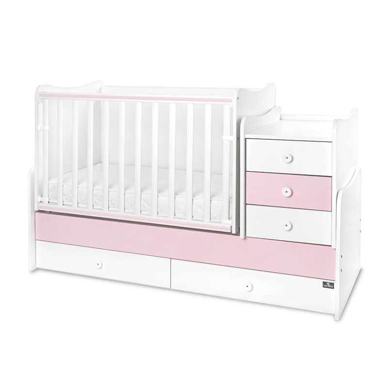Πολυμορφικό Κρεβάτι Lorelli Maxi Plus White / Orchid Pink