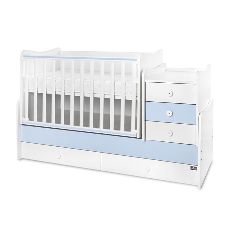 Πολυμορφικό Κρεβάτι Lorelli Maxi Plus White / Baby Blue