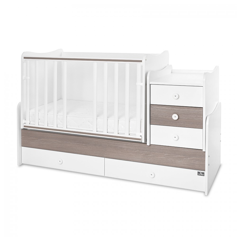 Πολυμορφικό Κρεβάτι Lorelli Maxi Plus White / Caffe