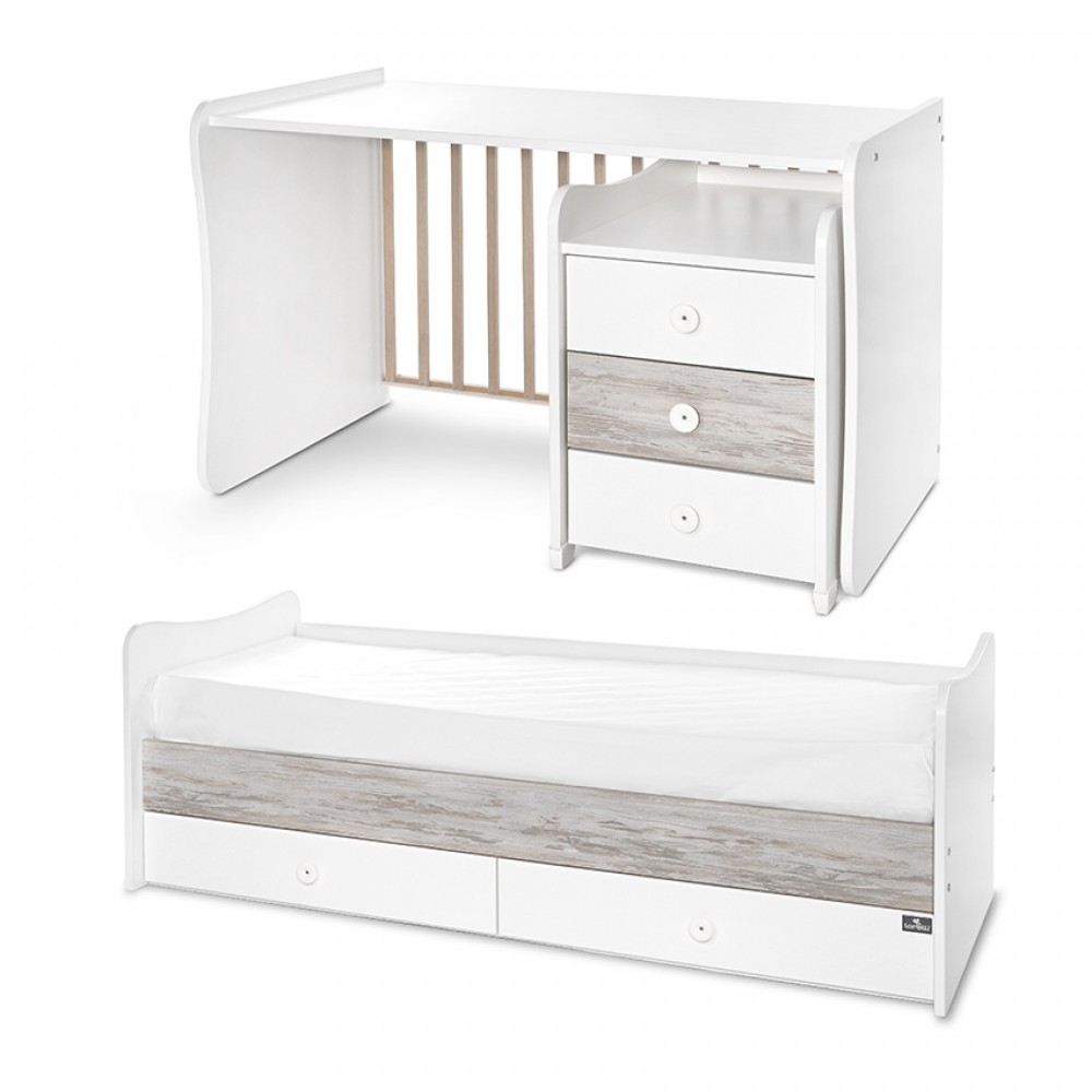 Πολυμορφικό Κρεβάτι Lorelli Maxi Plus White / Artwood