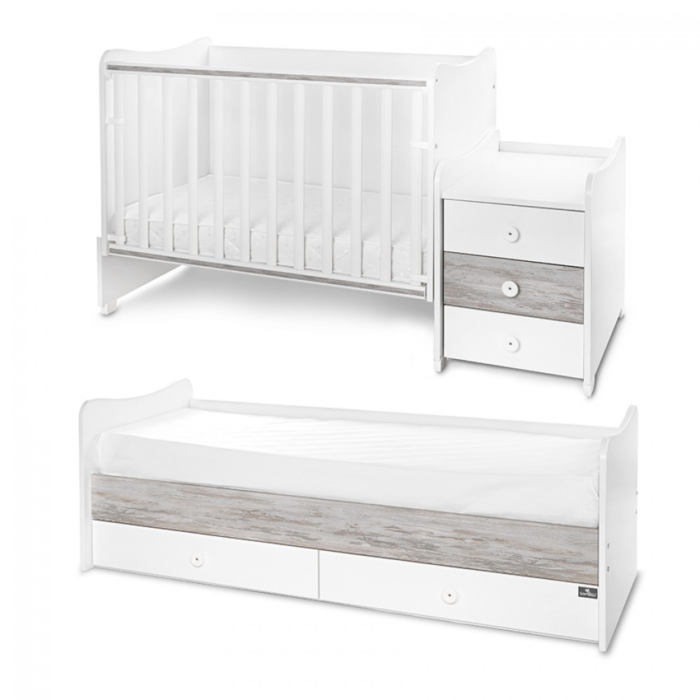 Πολυμορφικό Κρεβάτι Lorelli Maxi Plus White / Artwood