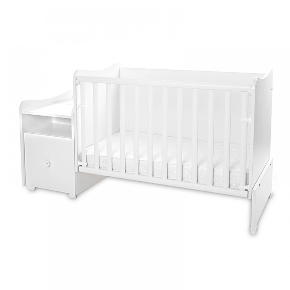 Πολυμορφικό Κρεβάτι Lorelli Maxi Plus Trio White
