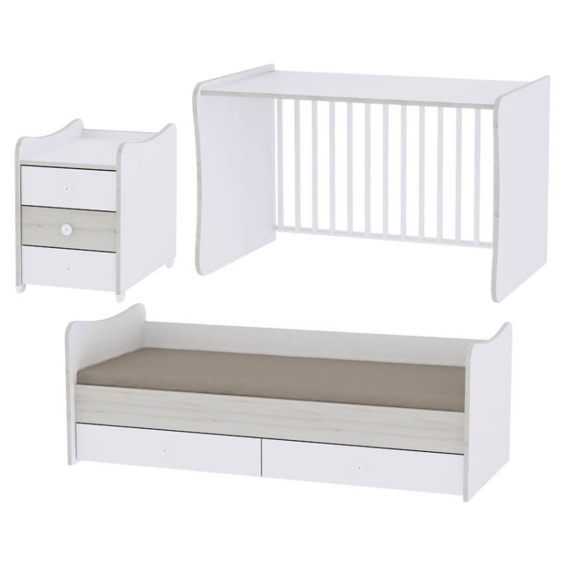 Πολυμορφικό Παιδικό Κρεβάτι Lorelli Maxi Plus White Artwood