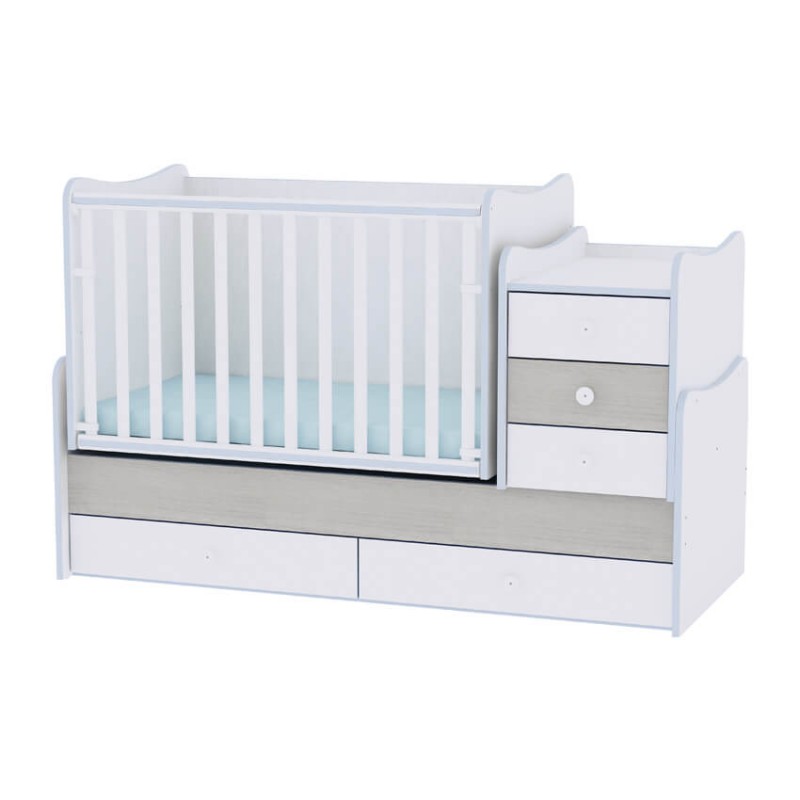 Πολυμορφικό Κρεβάτι Lorelli Maxi Plus White Blue Elm
