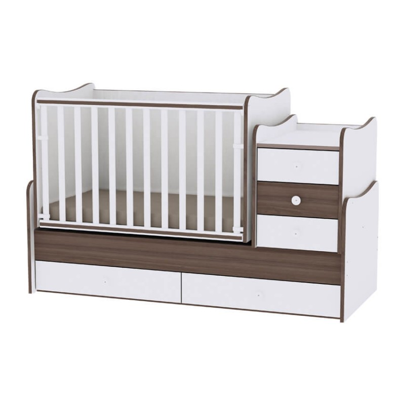 Πολυμορφικό Κρεβάτι Lorelli Maxi Plus White Walnut