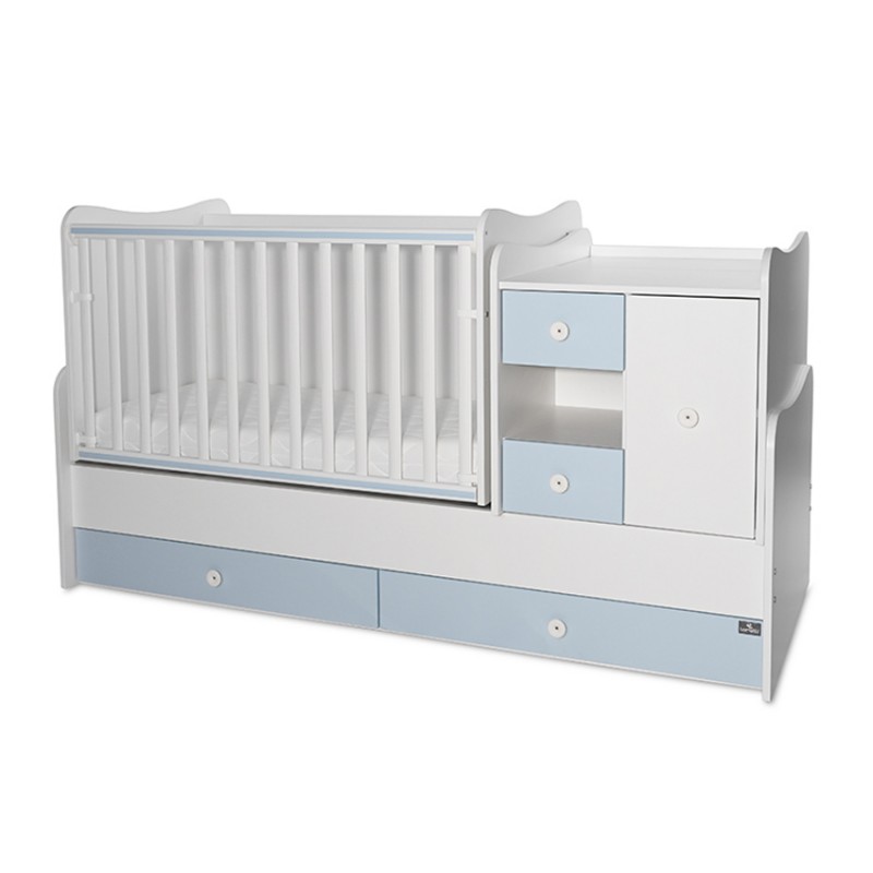 Πολυμορφικό Κρεβάτι Lorelli Mini Max White / Baby Blue