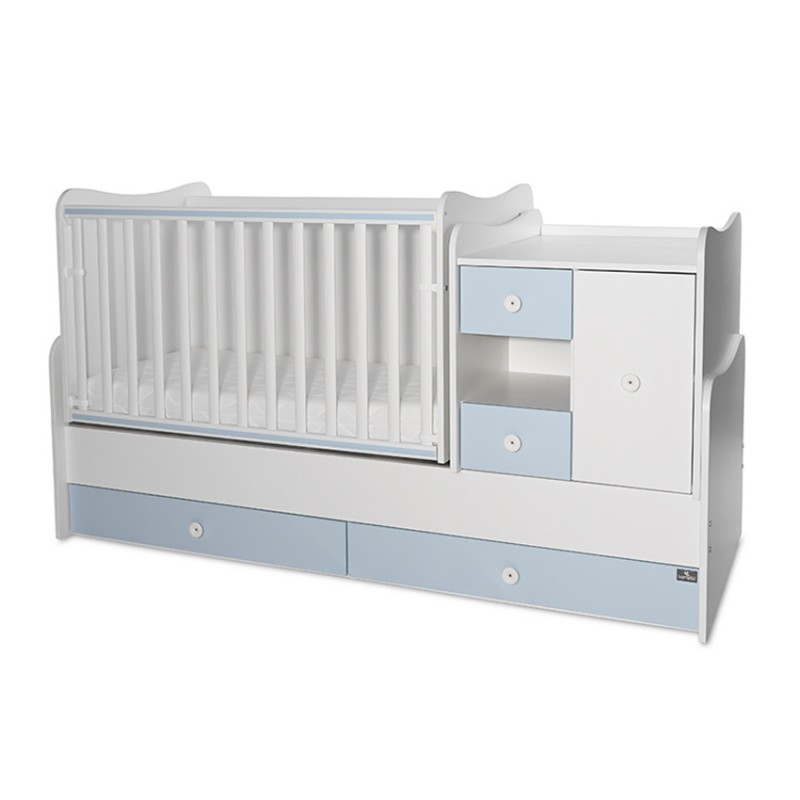 Πολυμορφικό Κρεβάτι Lorelli Mini Max White / Baby Blue