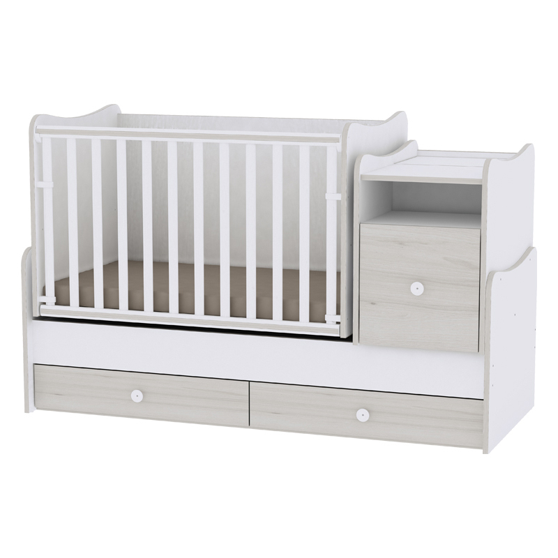 Πολυμορφικό Κρεβάτι Lorelli Trend Plus White / Light Oak New