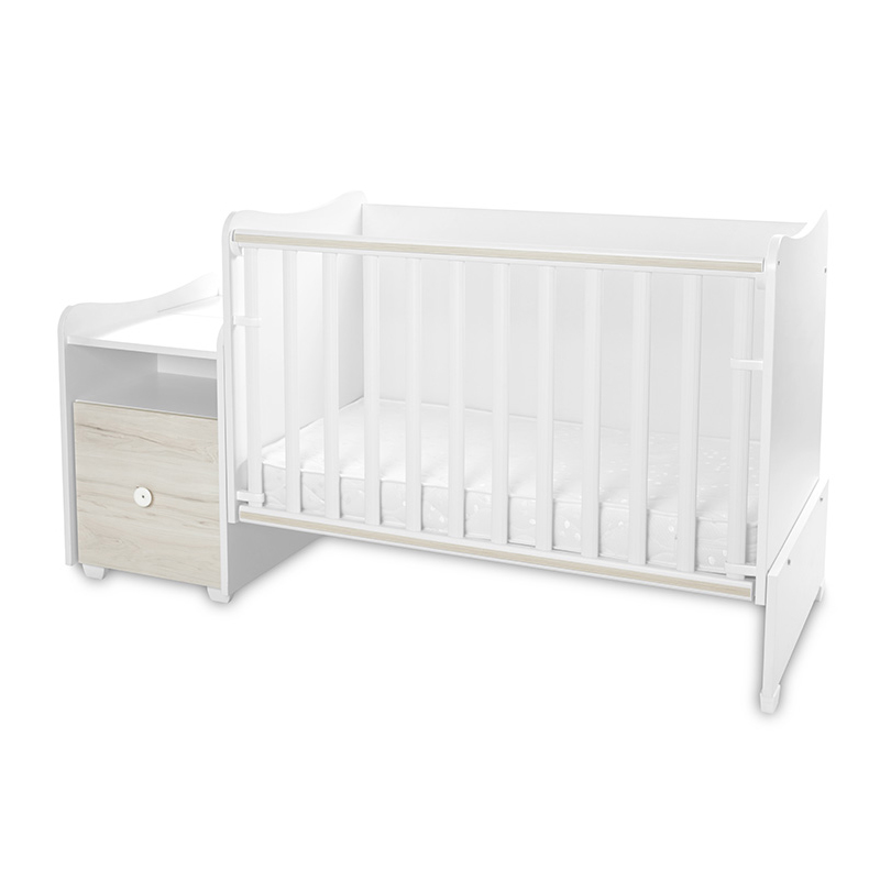 Πολυμορφικό Κρεβάτι Lorelli Trend Plus White / Light Oak New