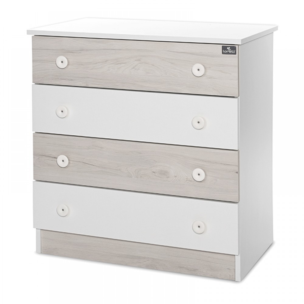 Συρταριέρα Lorelli Dresser White/Light Oak New