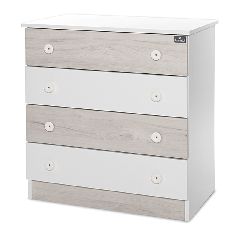 Συρταριέρα Lorelli Dresser White/Light Oak New