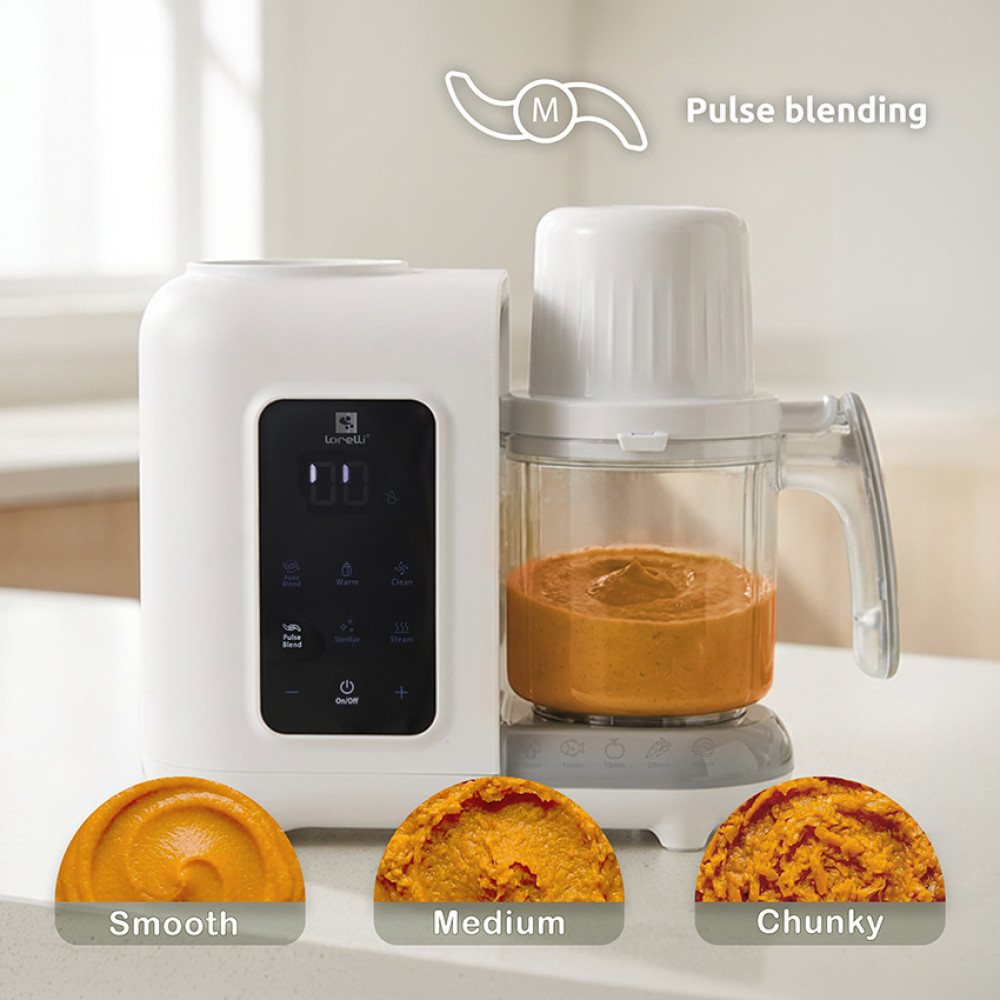 Ατμομάγειρας με Μπλέντερ Lorelli Healthy Baby Chef 7in1 White