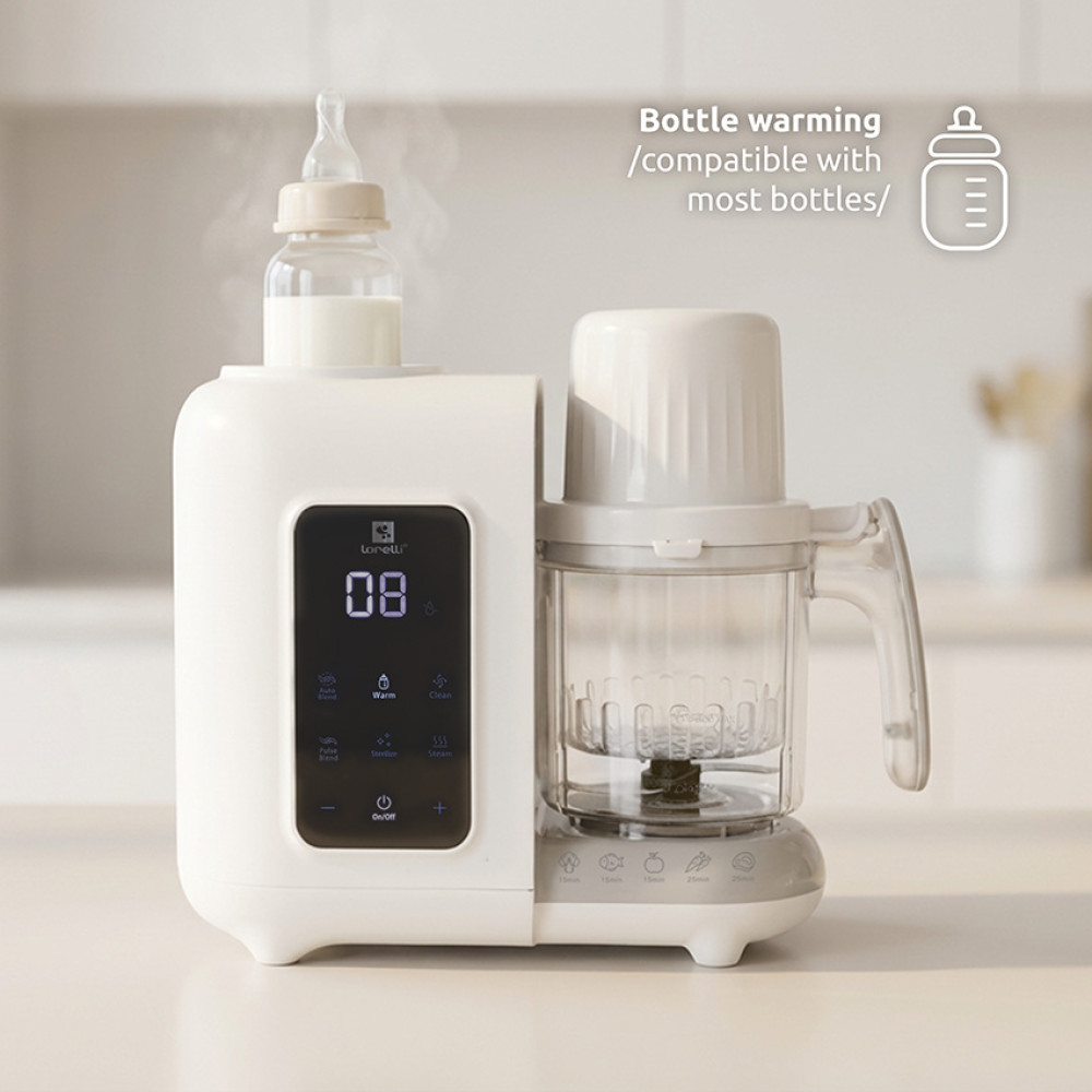 Ατμομάγειρας με Μπλέντερ Lorelli Healthy Baby Chef 7in1 White