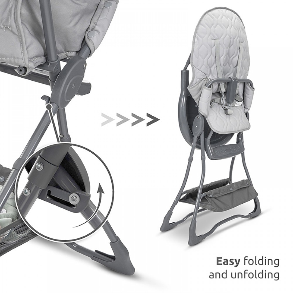 Κάθισμα Φαγητού Lorelli Bon Bon Grey Leather