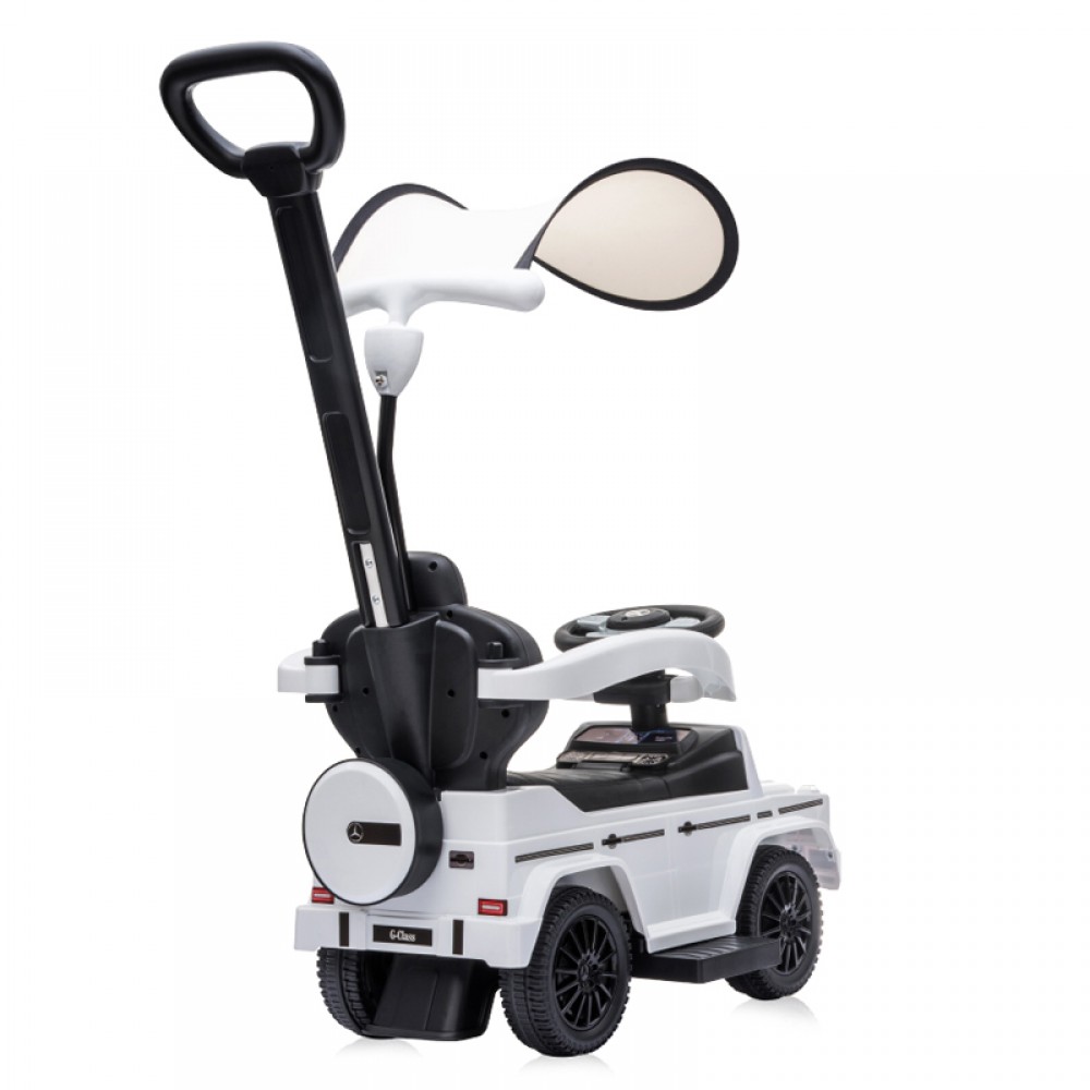 Περπατούρα - Αυτοκινητάκι με Χειρολαβή Γονέα &amp; Τέντα Lorelli Mercedes-Benz G350D White