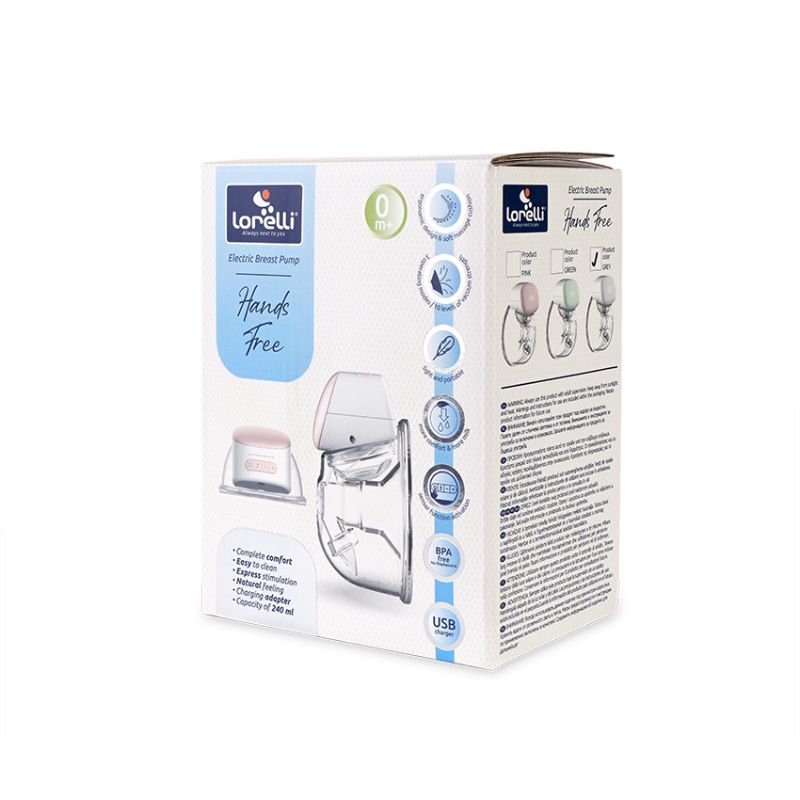 Ηλεκτρικό Φορητό Θήλαστρο Lorelli Hands Free Grey