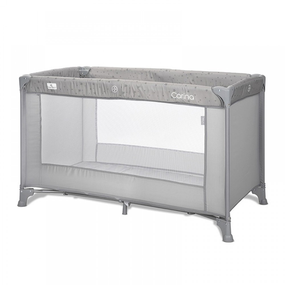 Παρκοκρέβατο Lorelli Carina 1 Layer Grey Stars