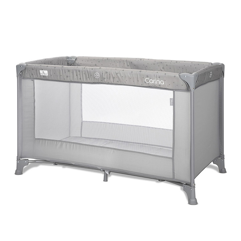 Παρκοκρέβατο Lorelli Carina 1 Layer Grey Stars