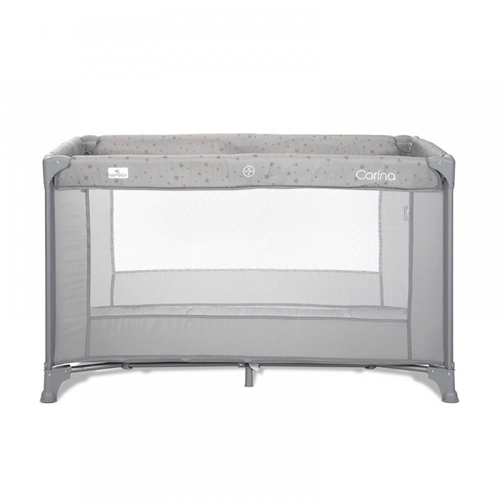 Παρκοκρέβατο Lorelli Carina 1 Layer Grey Stars