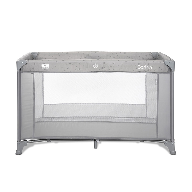 Παρκοκρέβατο Lorelli Carina 1 Layer Grey Stars