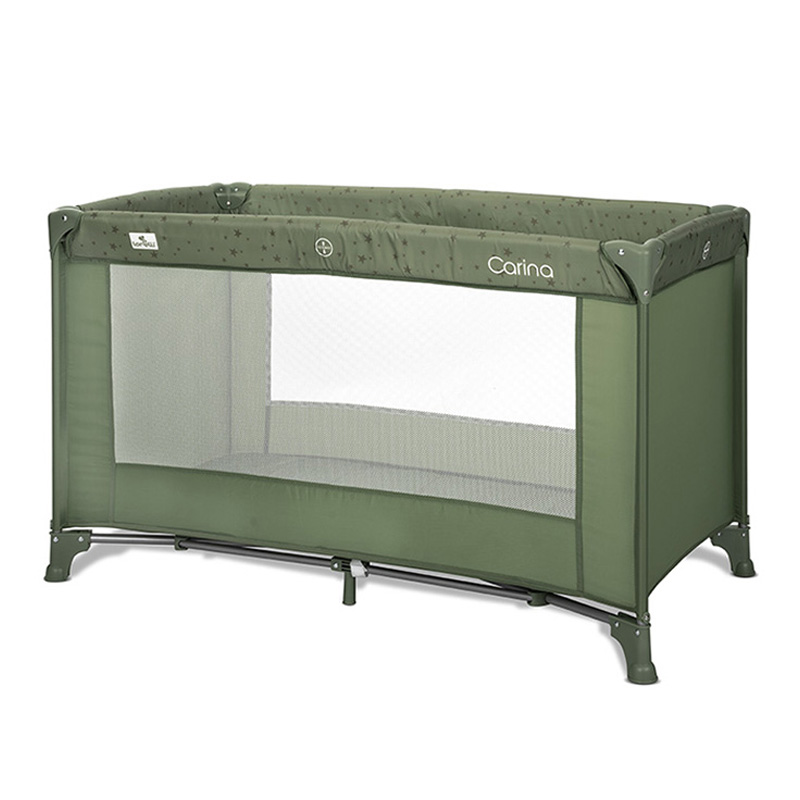 Παρκοκρέβατο Lorelli Carina 1 Layer Oil Green Stars