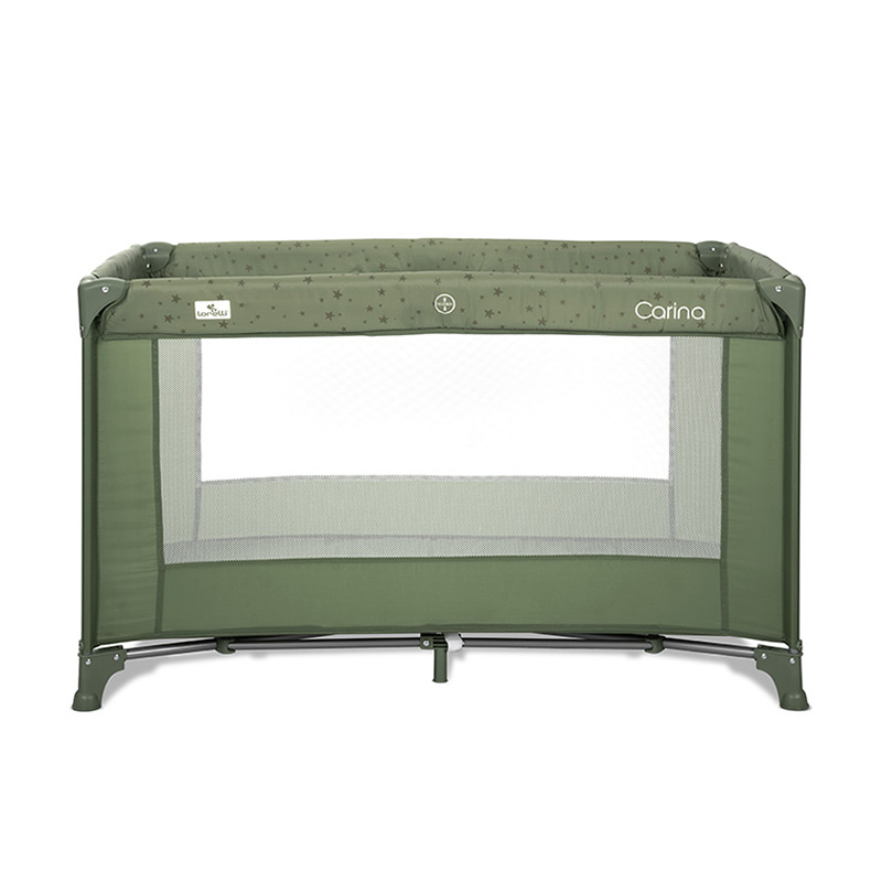 Παρκοκρέβατο Lorelli Carina 1 Layer Oil Green Stars