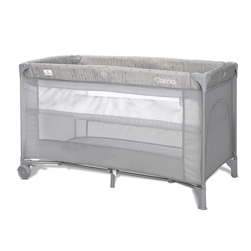 Παρκοκρέβατο Lorelli Carina 2 Layers Grey Stars