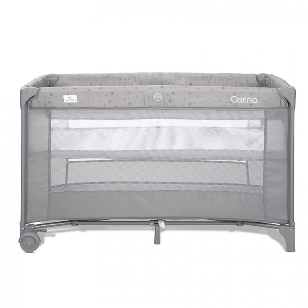 Παρκοκρέβατο Lorelli Carina 2 Layers Grey Stars
