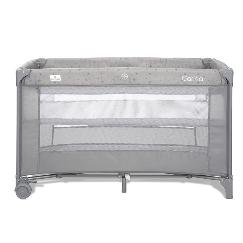 Παρκοκρέβατο Lorelli Carina 2 Layers Grey Stars
