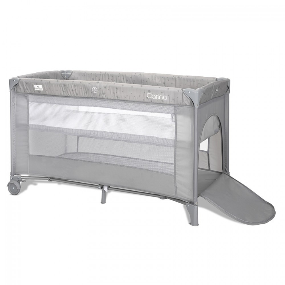Παρκοκρέβατο Lorelli Carina 2 Layers Grey Stars